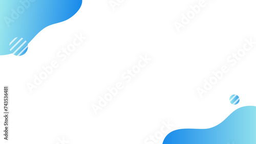 波と水滴の曲線フレーム背景2、アスペクト比16:9