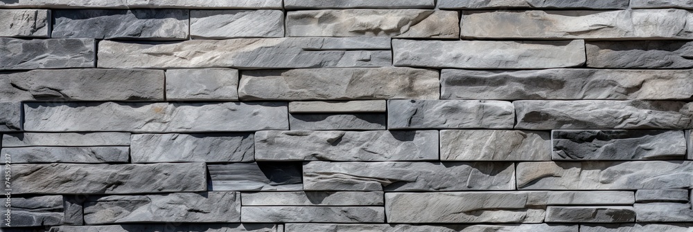 Gray Stone Wall Texture. Panoramic Background of Mosaic Rock with Granite and Marble Gray Stone Wall Texture. Panoramic Background of Mosaic Rock with Granite and Marble
