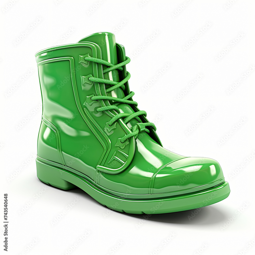 3d render icon of St patricks day leprechaun shoes generated AI