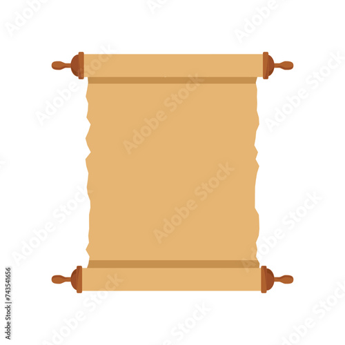 old parchment paper flat vector artwork on white background