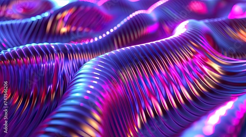 Ultraviolet 3D background. Generative AI