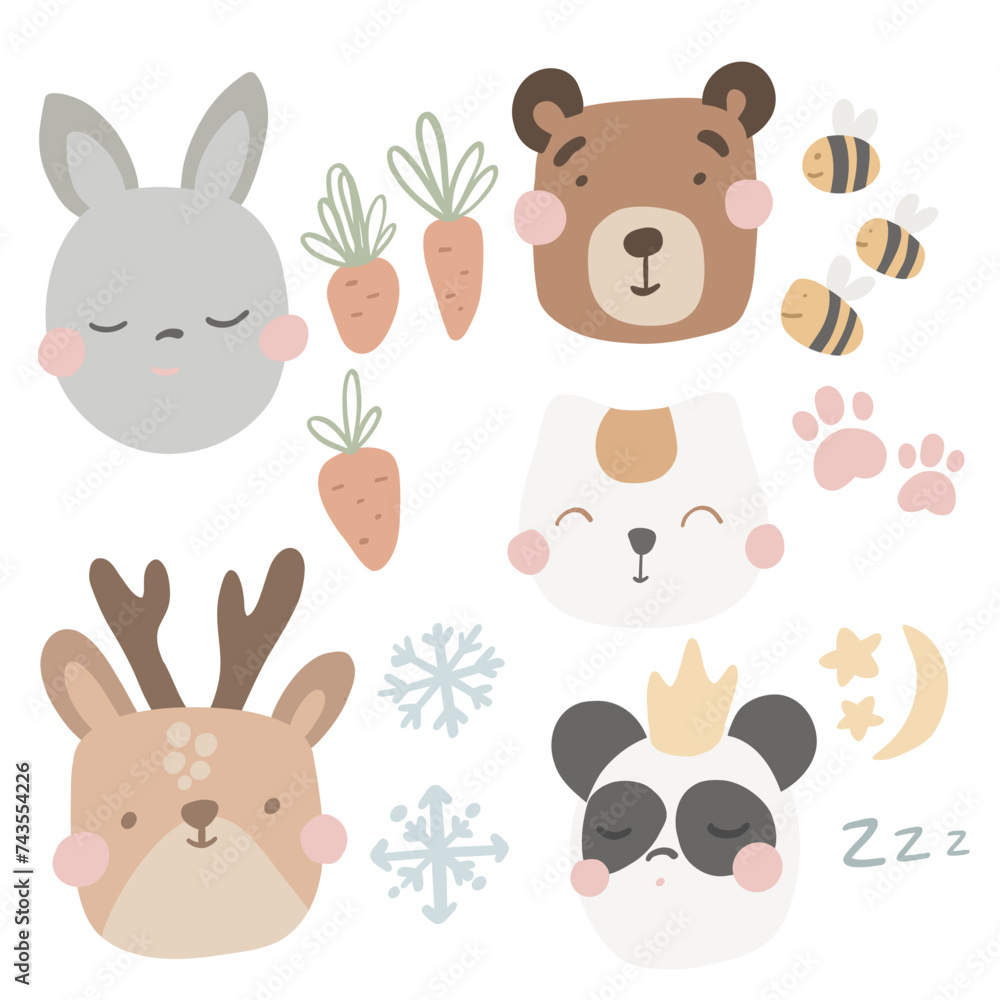 set of animals set of animals
