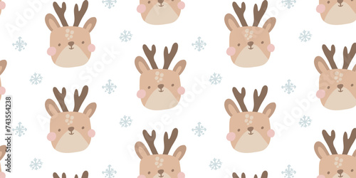 Wallpaper Mural Deer seamless pattern  Torontodigital.ca