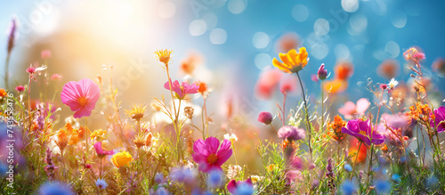 spring banner with inscription hello may with flowers, beginning of spring © Katrin_Primak