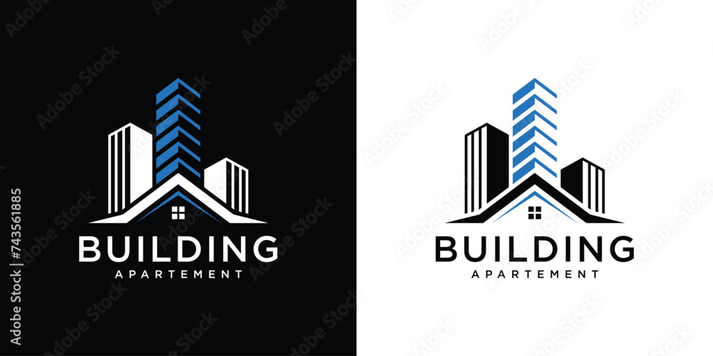 Obraz premium Building logo design architecture inspiration, Vector illustration