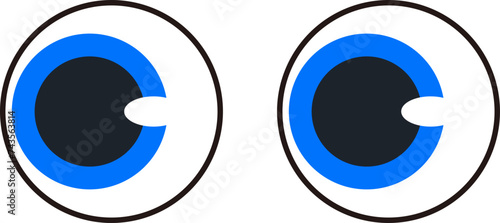 An emoji vector image icon illustration that can express various expressions and emotions. Used for making eyes, eyeballs, eyes, gaze, expression, emotion, animation, and characters. 표정과 감정표현 얼굴 아이콘
