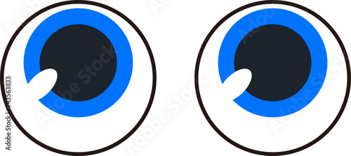 An emoji vector image icon illustration that can express various expressions and emotions. Used for making eyes, eyeballs, eyes, gaze, expression, emotion, animation, and characters. 표정과 감정표현 얼굴 아이콘
