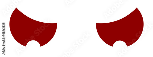 An emoji vector image icon illustration that can express various expressions and emotions. Used for making eyes, eyeballs, eyes, gaze, expression, emotion, animation, and characters. 표정과 감정표현 얼굴 아이콘
