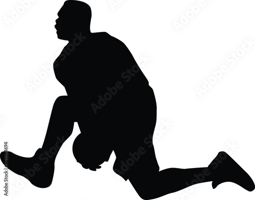 Basketball player silhouette illustration