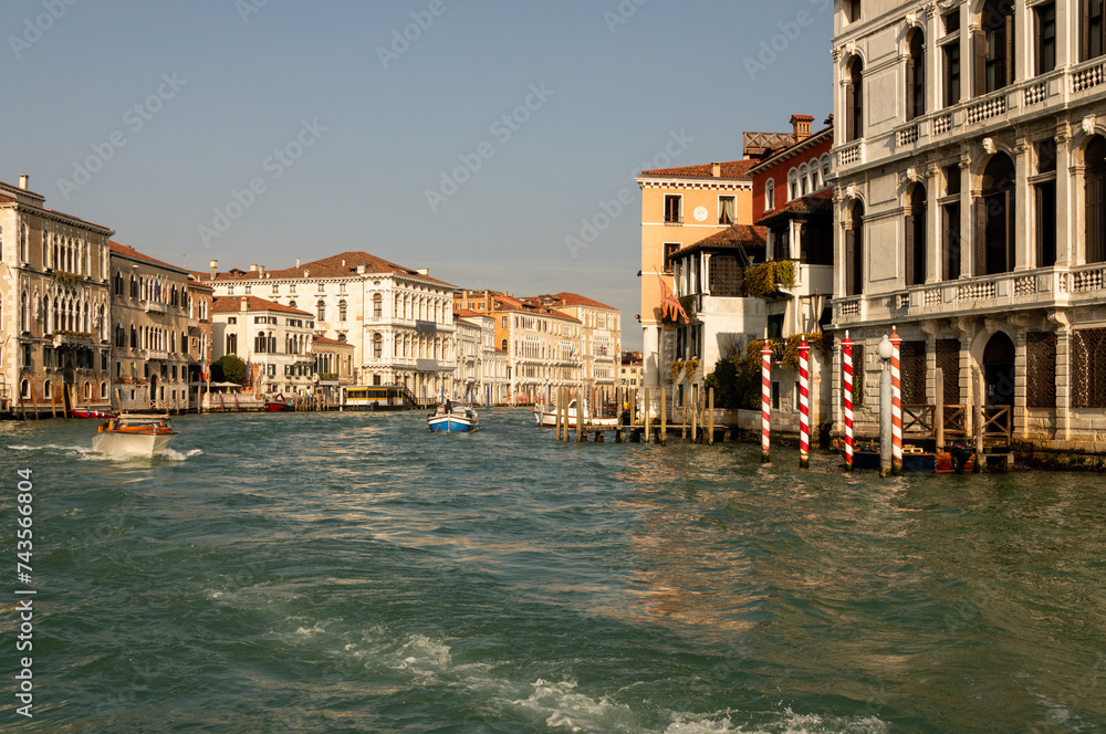 Canal Grande in Venedig , Hauptwasserstraße in der Lagunenstadt.