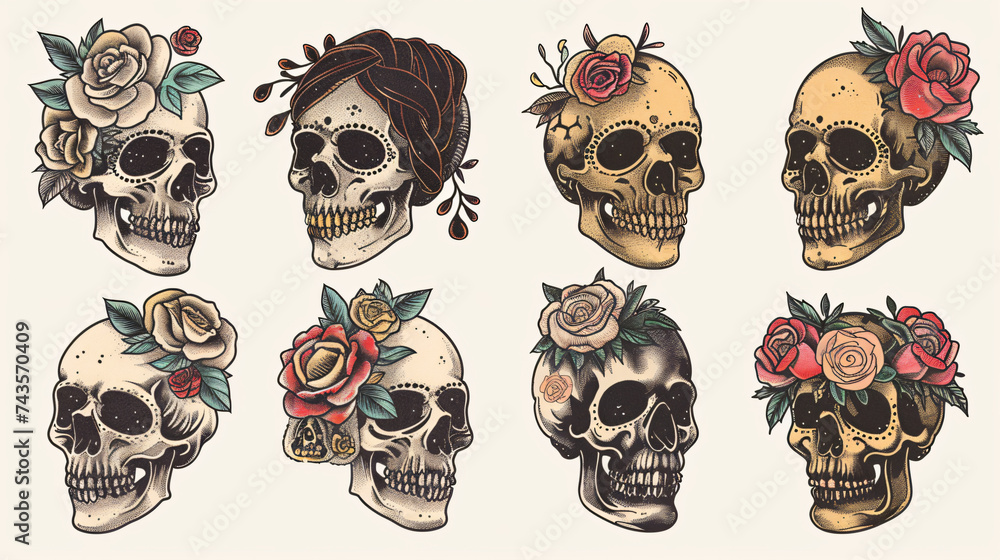 Womens feminine skull