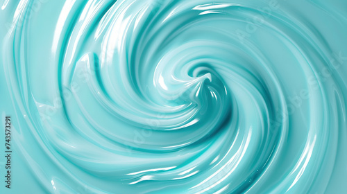 Close up of blue whipped cream swirl texture for background and design.