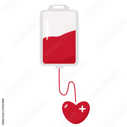 Vector blood donation bag world blood donor day 