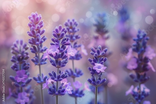 Capture the serene beauty of a lavender field with focused subjects blending into dreamy soft blur.