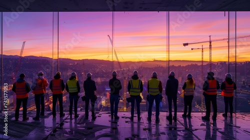 Dawn Observation of Construction Workers