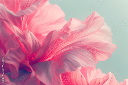 Wallpaper Mural Pink flower closeup. A slide background for showcasing creative content. Background image. Created with Generative AI technology. Torontodigital.ca