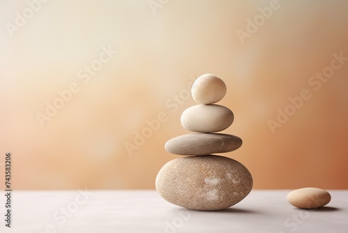 Spa stones stacked. Zen, meditation and spa concept. Generative Ai