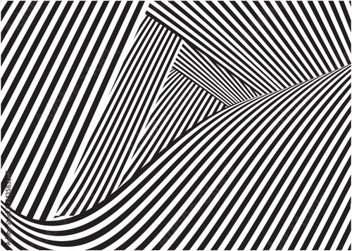  Abstract black and white Optical wave pattern, wallpaper, and graphic design.Groovy Background, Wallpaper, Print, fabric.eps 10. 