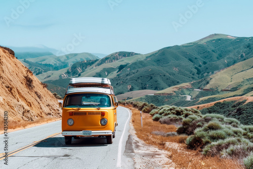 a hippie van, road trip