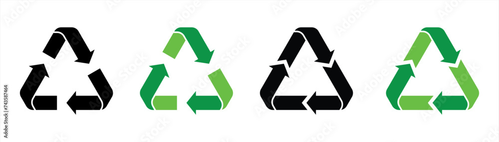 recycle icon set, re cycle flat icon vector illustration recycle icon set, re cycle flat icon vector illustration