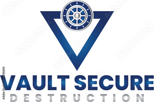 vault logo, safe logo, shield logo, financial logo Design.