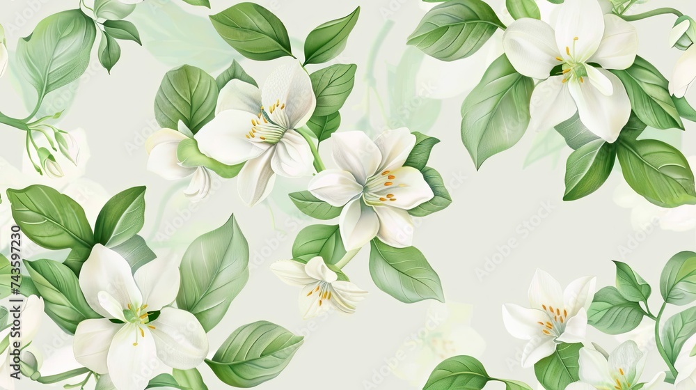 Fototapeta premium Light green background with soft colors