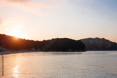 琴弾地海水浴場早朝の風景