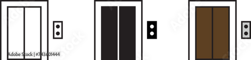 Elevator Lift icon, Symbol lined, isolated and colored Style. Vector Illustration