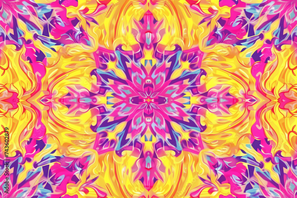 Vibrant pink and yellow seamless pattern for high-quality prints Vibrant pink and yellow seamless pattern for high-quality prints