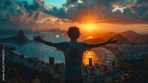 man against the backdrop of Rio