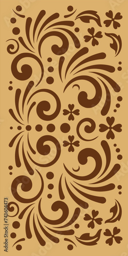 A vector illustration of a template for cnc, laser and plasma cutting