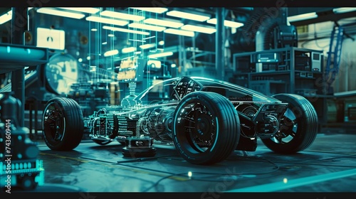 car manufacturing by the in the style of technological design