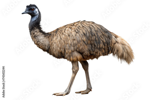 emu isolated on a transparent background
