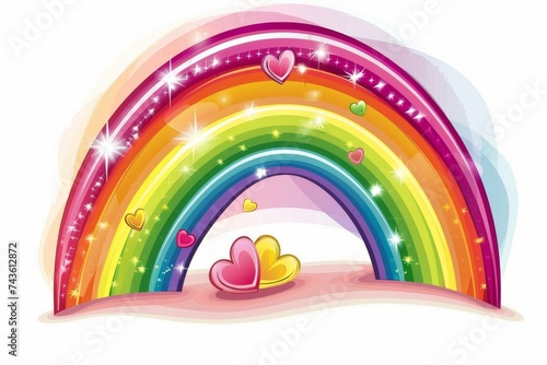 LGBTQ Pride movement. Rainbow rainbow shimmer colorful lgbtqi2sap diversity Flag. Gradient motley colored team LGBT rights parade festival dazzling diverse gender illustration