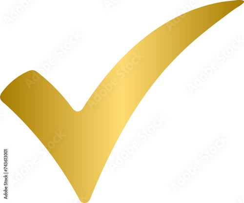 Golden check mark icon