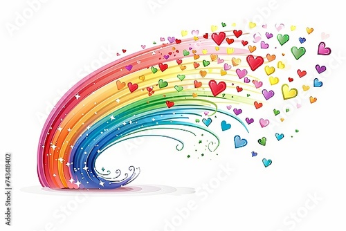 LGBTQ Pride lgbtqi2s+. Rainbow trainee colorful pearl white diversity Flag. Gradient motley colored inchworm LGBT rights parade festival field drab diverse gender illustration