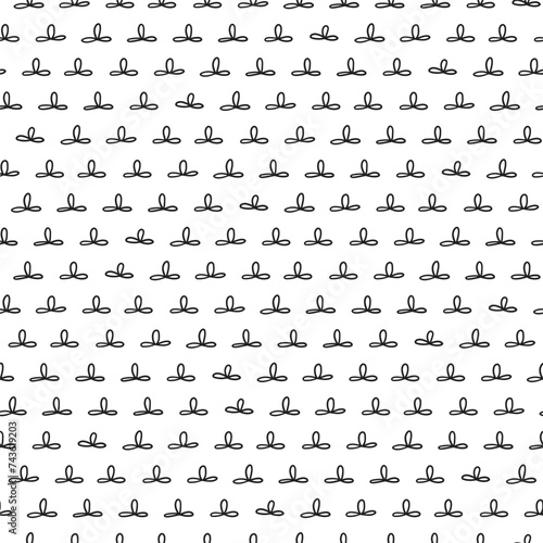 Doodle small flower seamless pattern.