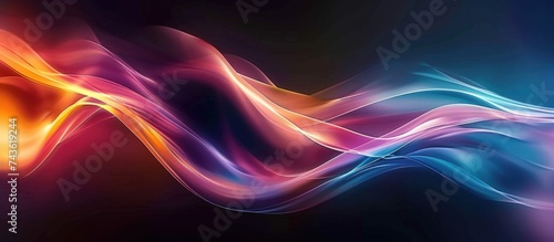 Trendy dynamic wave liquid style background. AI generated image