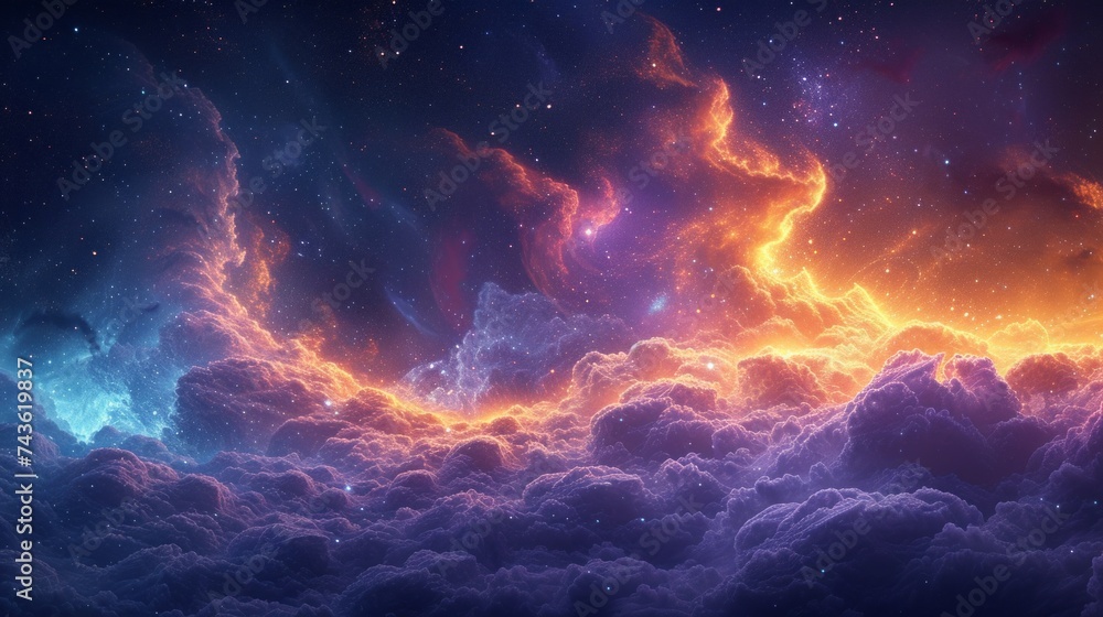 Illustration of a beautiful and vivid optical illusion depicting the concept of infinity in space. Illustration of a beautiful and vivid optical illusion depicting the concept of infinity in space.