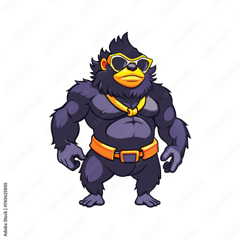 vector cute cool gorilla 
