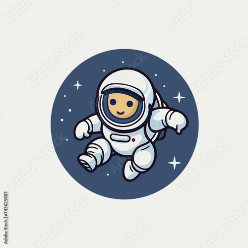 Astronaut in space. vector illustration. Astronaut in outer space.
