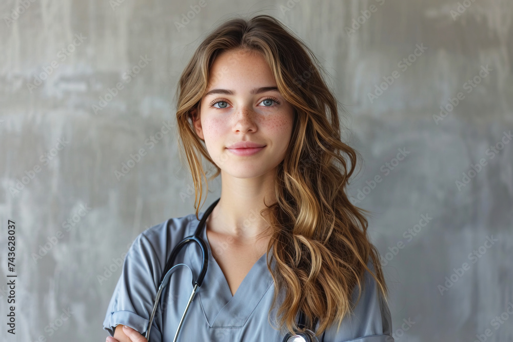 Portrait of a young smiling female doctor Portrait of a young smiling female doctor