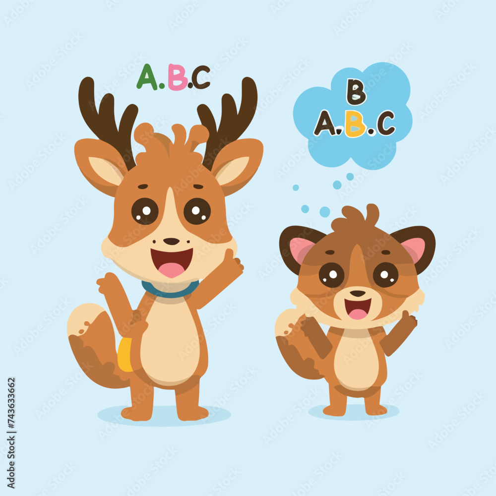 2d vector illustration for learning cartoon character design for letters of the English language
2d vector illustration for learning cartoon character design for letters of the English language