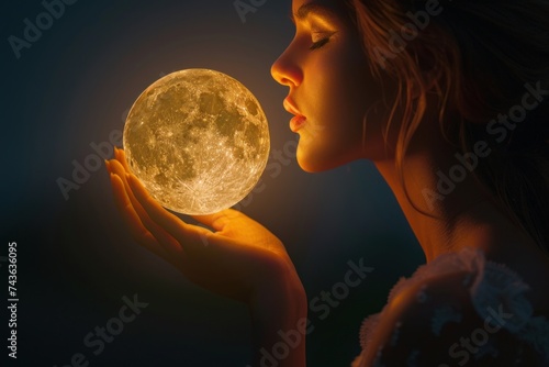 Full moon wild woman ritual goddess spirituality photo