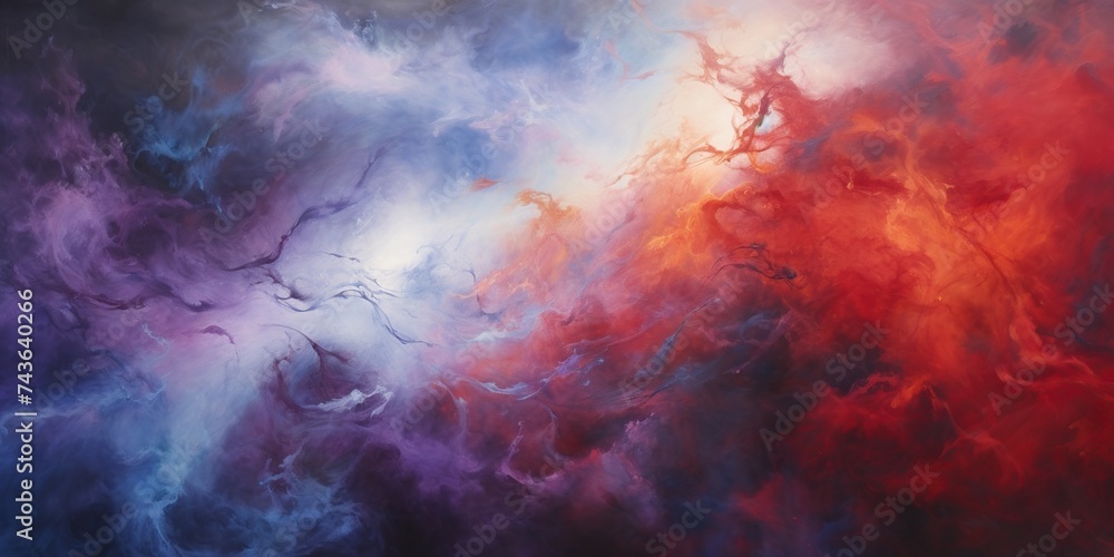 Cosmic Mystery: Abstract Nebula Constellation Art - obrazy, fototapety, plakaty 