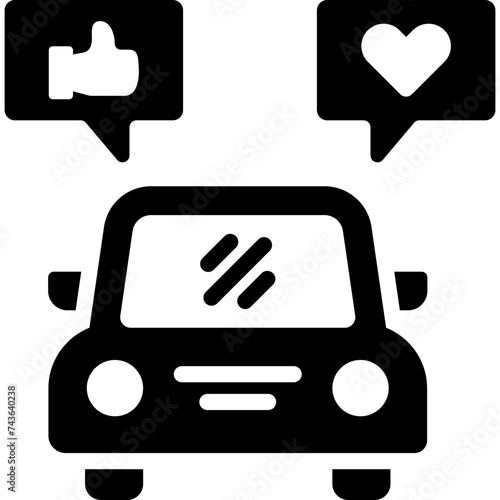 Social Interaction While Driving Icon