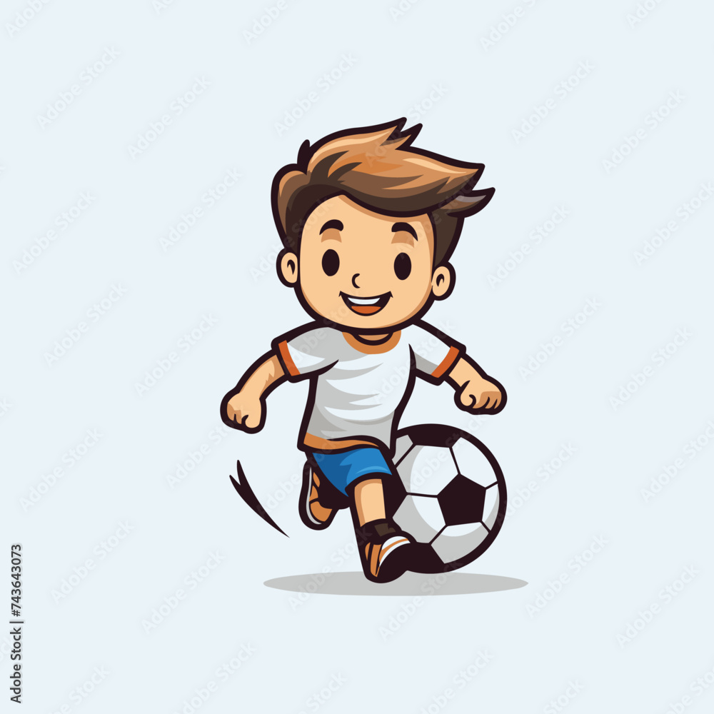 Soccer player cartoon design. vector illustration eps10 graphic.