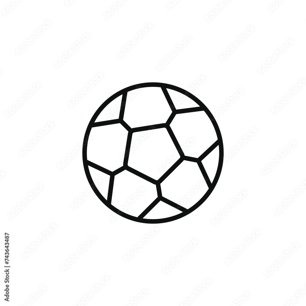 Soccer ball line icon isolated on transparent background Soccer ball line icon isolated on transparent background