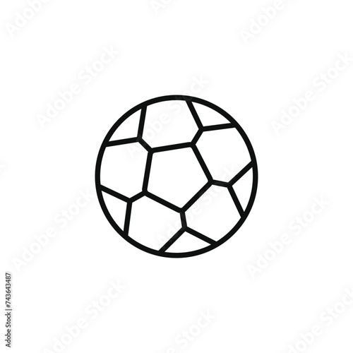 Soccer ball line icon isolated on transparent background