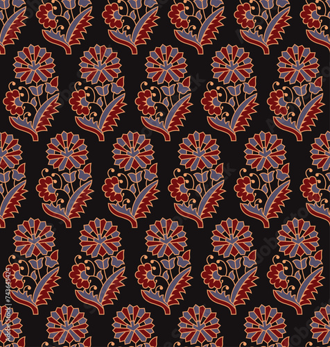 Block print booti indian traditional screen print block print 
